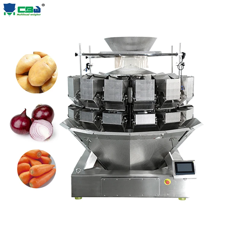 Digital scales automatic 5lt multihead weighing 14 head weigher for carrot onion packaging machine