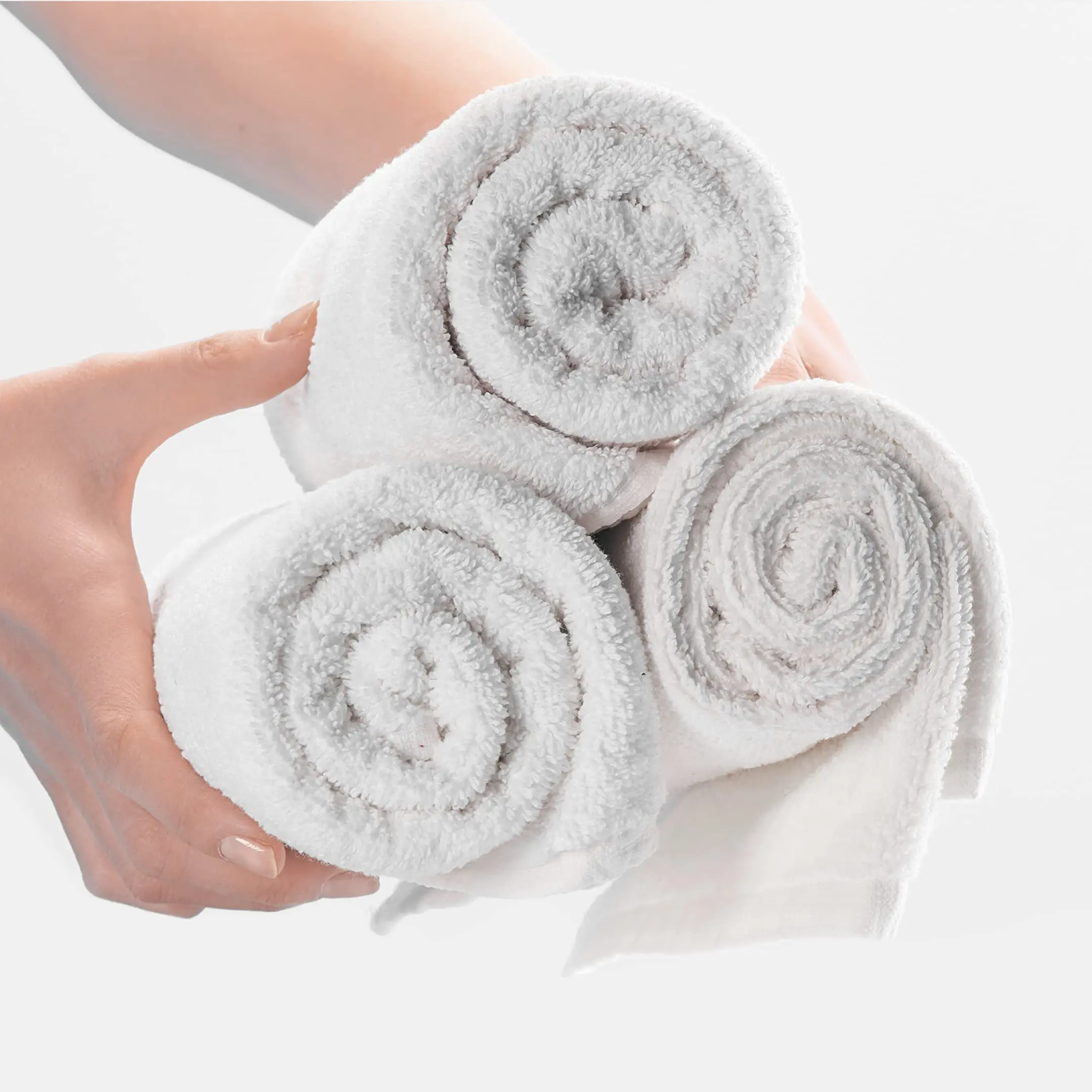 Wholesale Factory Cheap Cotton Terry White Disposable Hotel Towels Day Spa Small Face Aviation Towel