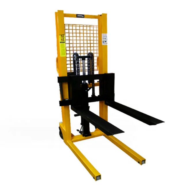easy to operate and maintain 1.6m 2m semi electric forklift pallet stacker for construction