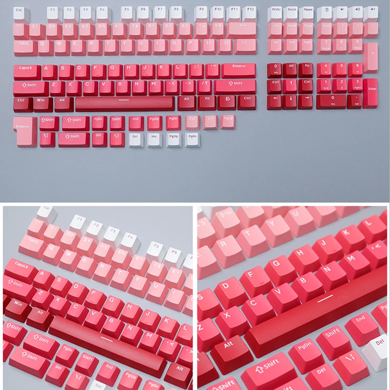 HZGAMER INS Style Double Shot Keycaps, Gradient Color Keycap for Mechanical Keyboard, PBT OEM Profile Keycap
