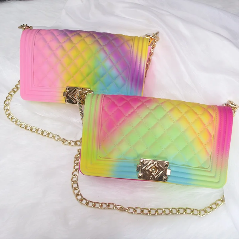 Bags women new arrival ready to ship candy color pvc purse bags women handbags jelly bag