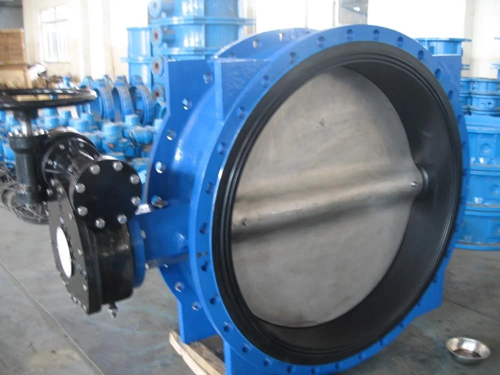 PN10/16 Factory Direct Sale Cast Iron EPDM Flange Type cast Manual turbine iron butterfly valve