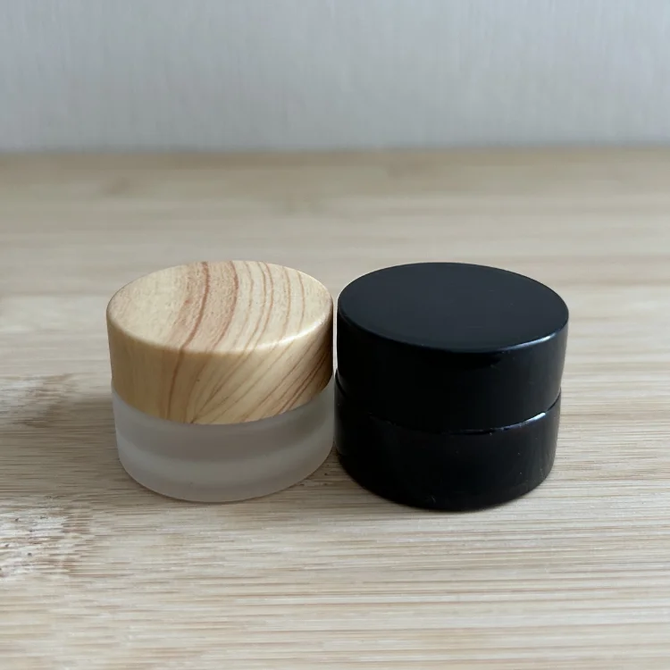 Travel Airtight Make Up Packaging Test Sample 5g Glass Jar For Gel Eye Cream Concentrate Lip Balm