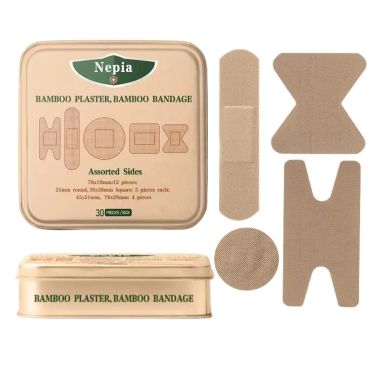 Biodegradable Latex Free Natural Material Medical Bandages Bamboo Fabric Bandages For First Aid Pack
