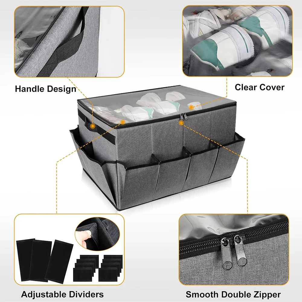 Wholesale Price Popular Closet Organizer for Shoes and Boots with transparent lid