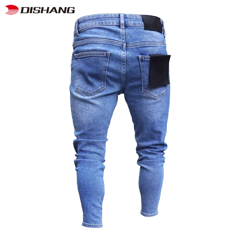 New Jeans for Men Ripped Trousers Denim Pants Original White Jeans High Quality Slim Fit