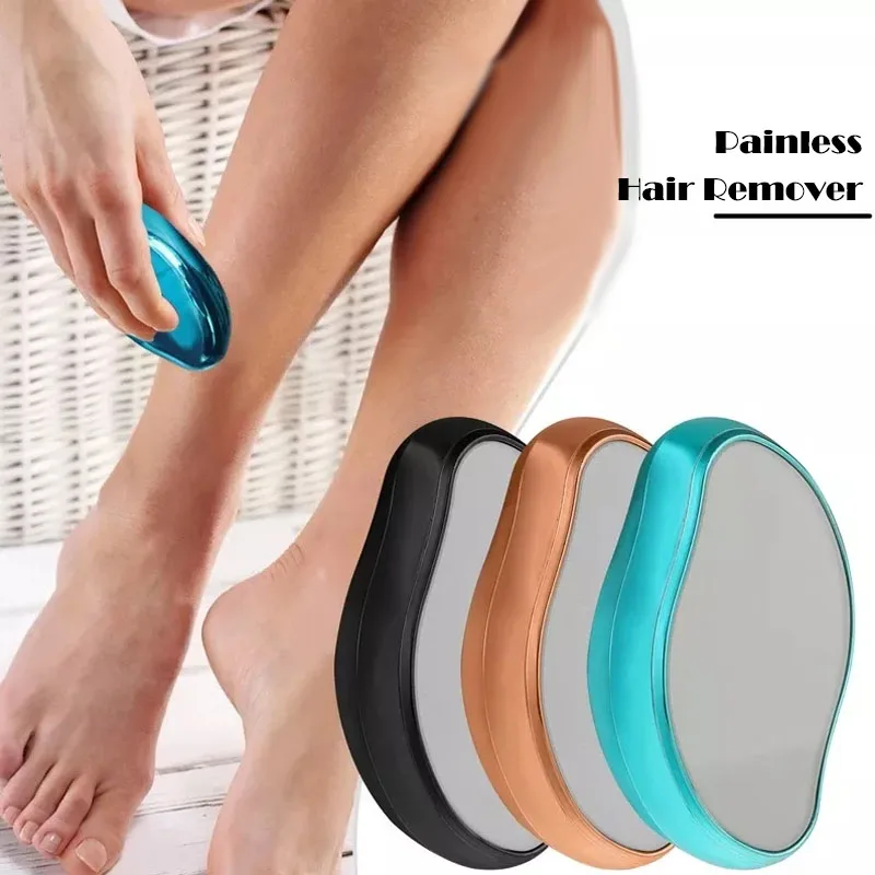 Painless Hair Remover Eraser Safe Pad Epilator Reusable Easy Clean Body Beauty Glass Crystal Hair Removal Tool