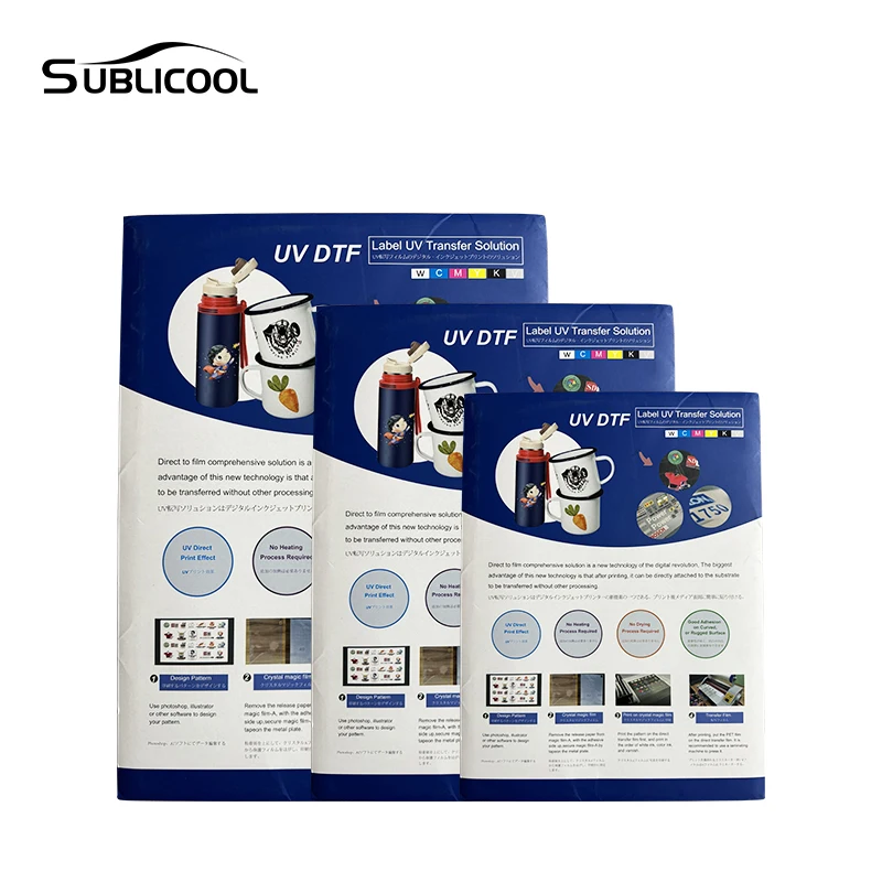 SUBLICOOL A3 Лидер продаж ультрафиолетовая пленка dtf рулонная 30 см кристаллическая этикетка для струйного принтера чехол телефона с рисунком