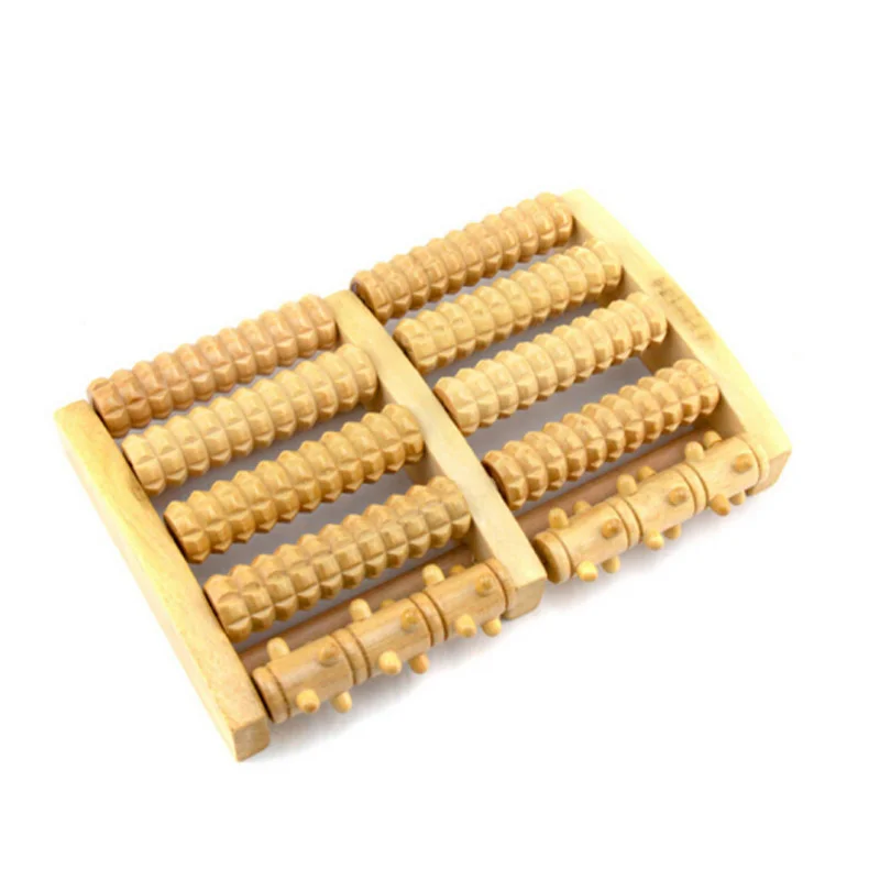 Wooden Foot Massage Roller Plantar Stimulator Acupoint Press to Relieve Pain of Plantar Fasciitis Foot Muscle Relaxation Tool