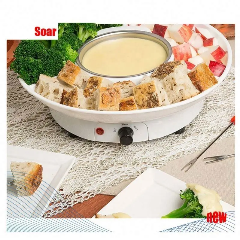 Stainless Steel 430 Fondue Set Hot Pot for Cheese Chocolate Ice Cream Meat Cooking Pot