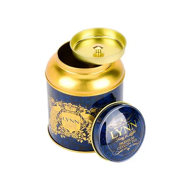 Chinese Design Style Tin Tea Canister Packing Tins For Tea With Small Lids