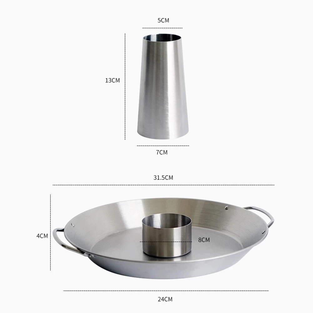 BBQ Beer Wine Chicken Roaster Stainless Steel Vegetable Snack Dish Barbecue Tools Outdoor Beer Chicken Holder Stand