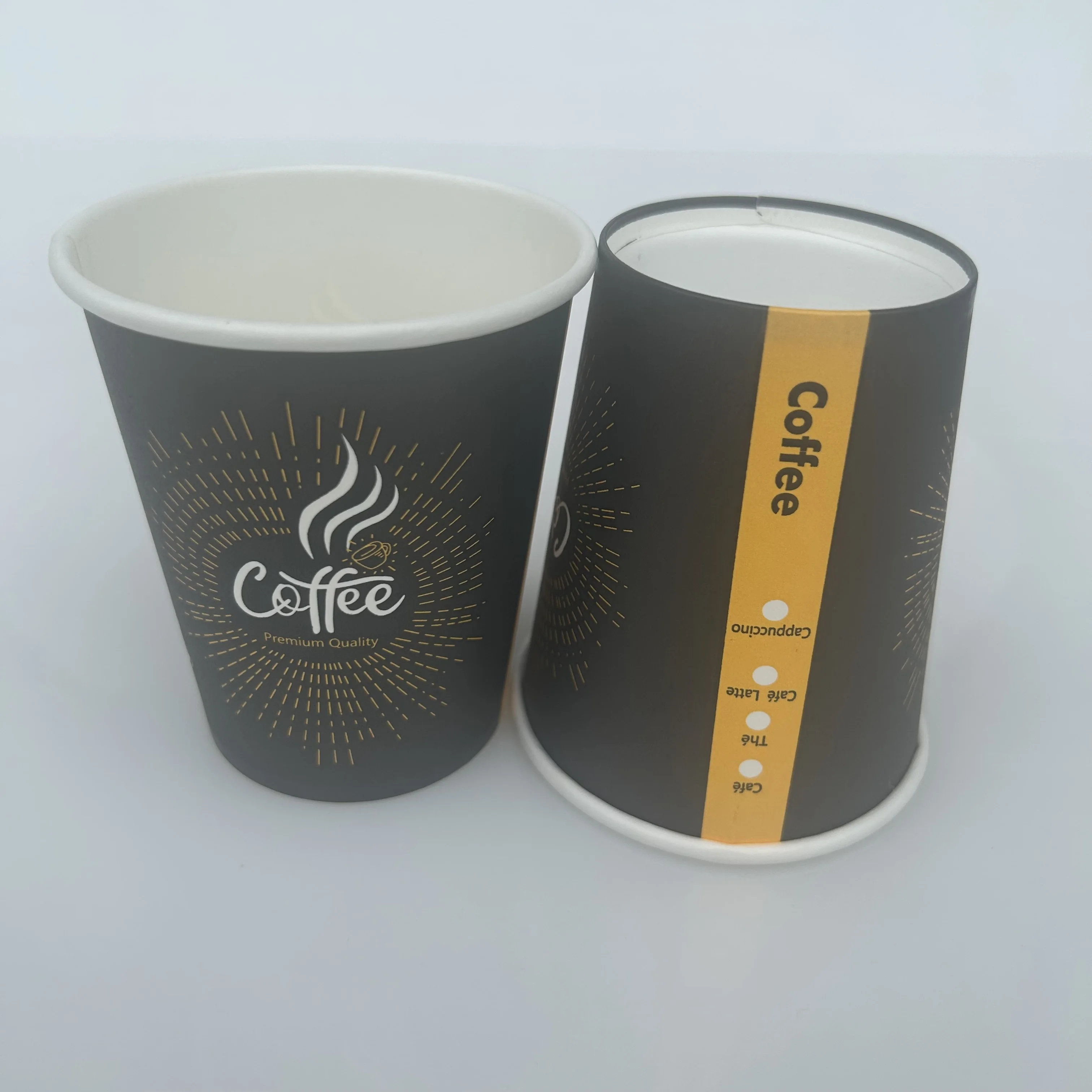 Competitively priced ripple wall 8 12 14 16 oz red black hot chocolate tea coffee disposable paper cups