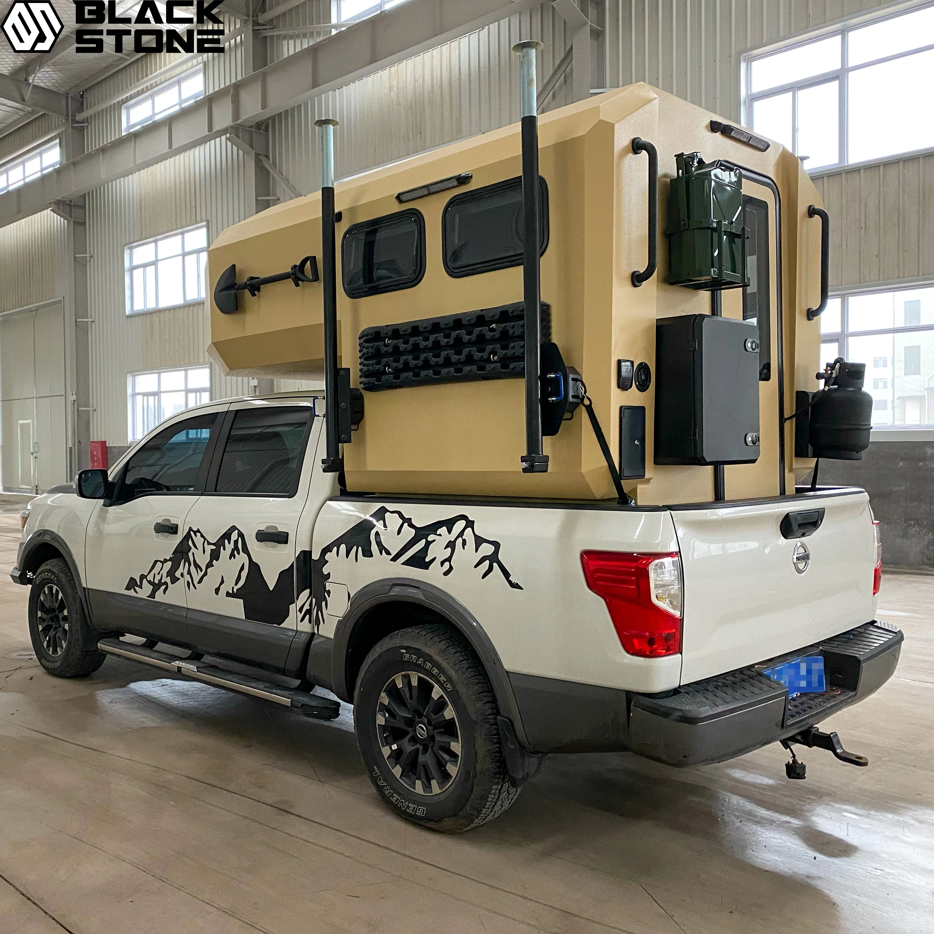 Truck camper box trailer house body slide in fiberglass off-road aluminum small semi  truck rv camper for sale