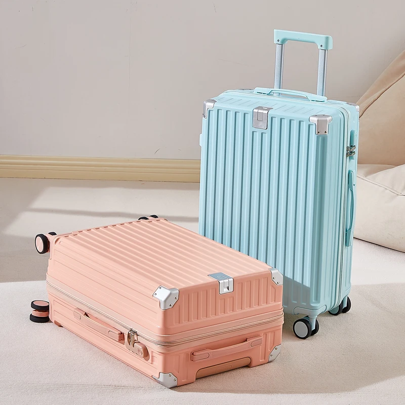 Multifunctional luggage Lightweight luggage set trolley carry on abs travel bags luggage for lady OEM Customized