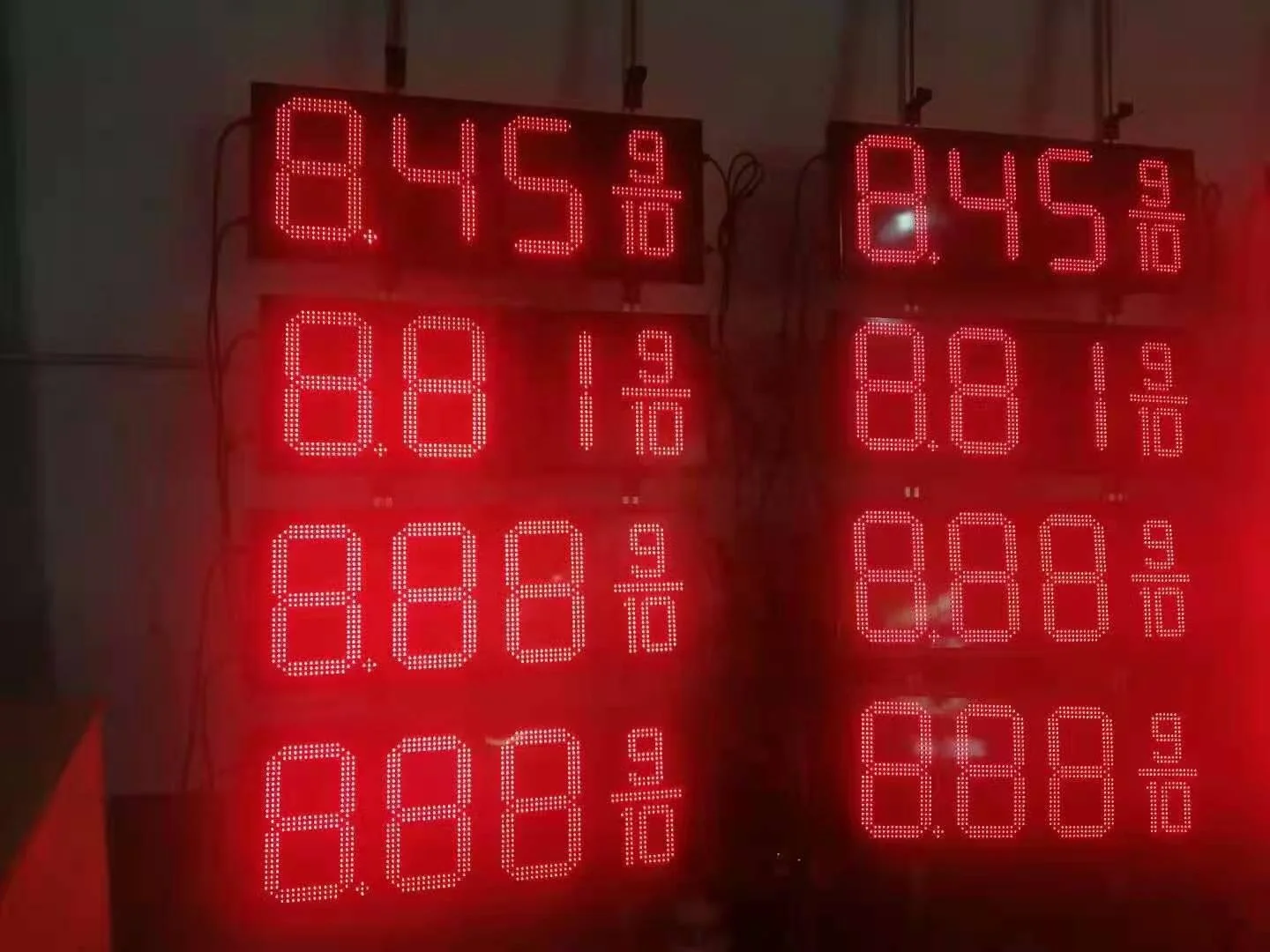 Digital Gas Price Changer LED Signs Regular Diesel Outdoor GAS STATION PRICE SIGN 18 inches led gas price sign