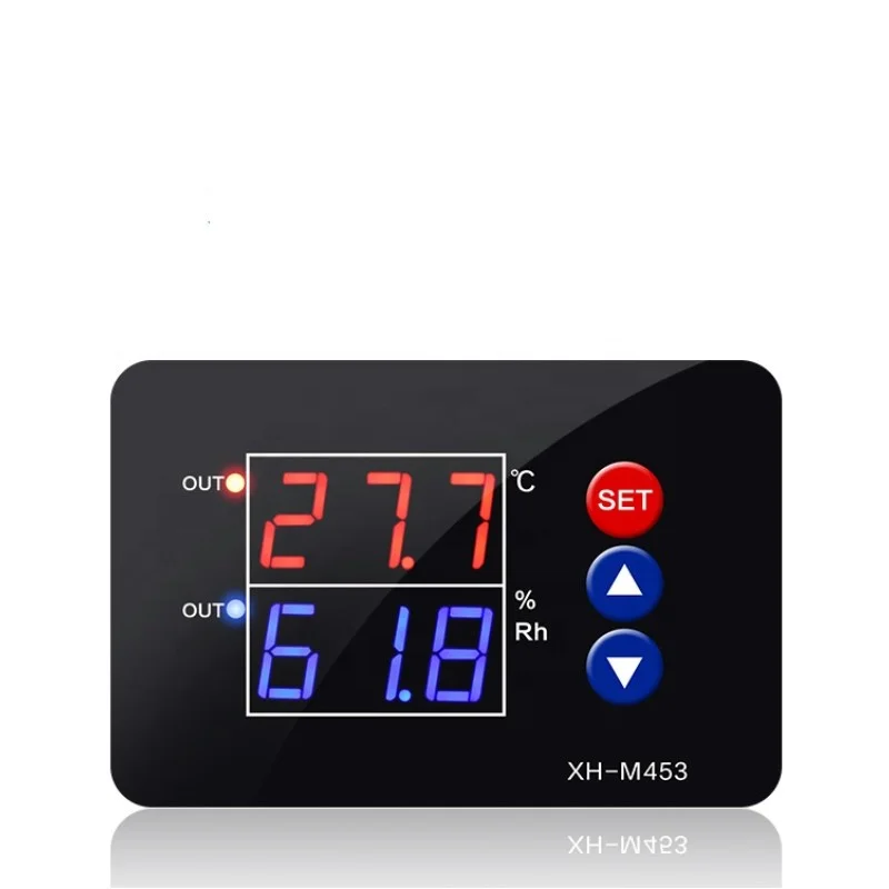  XH-M453 12-24V 110-220V Dual Digital Display Temperature Humidity Controller Module Smart Thermostat Incubator