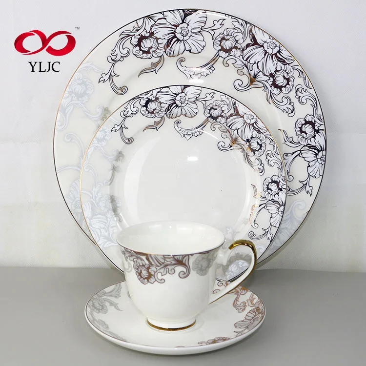 sublimation  classic korean dinner set  61 pcs bone china poland porcelain dinnerware set