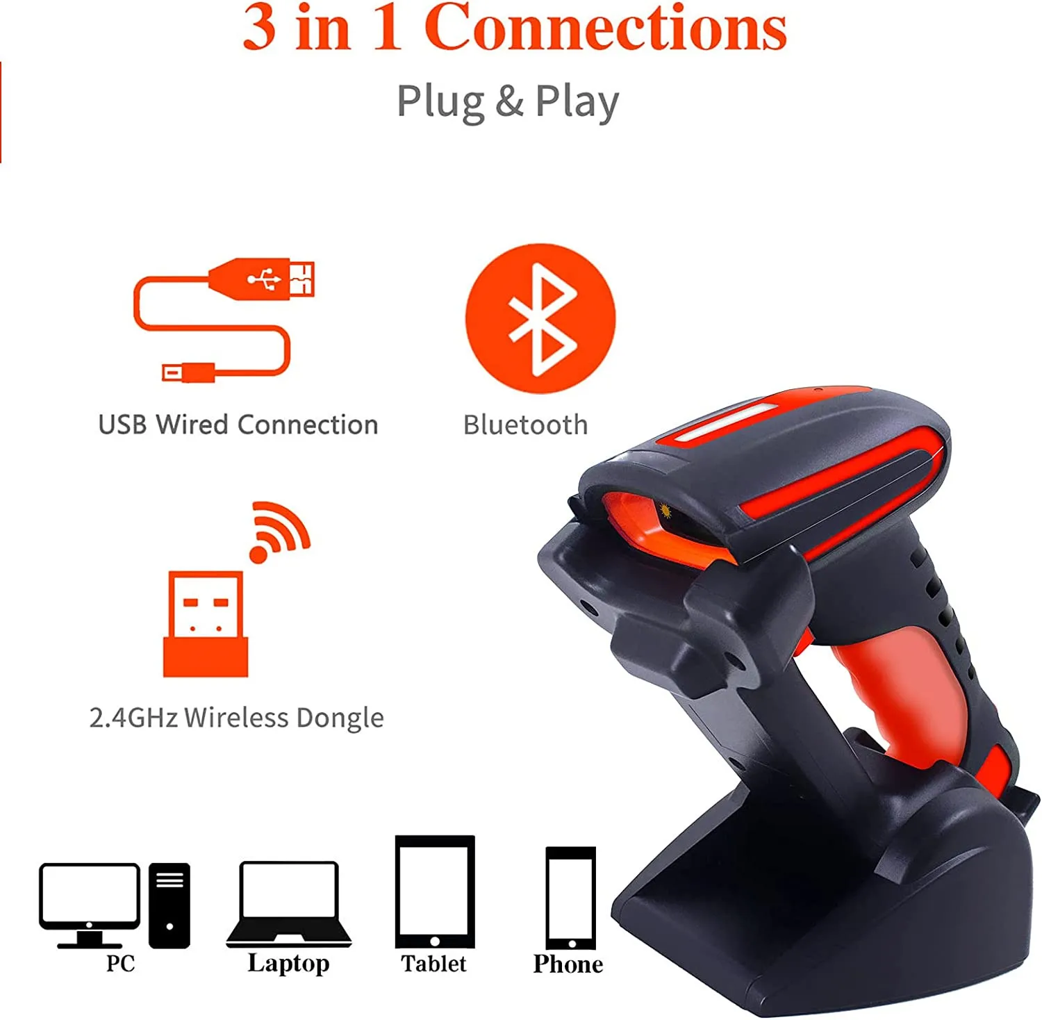 JR 8911 Rugged Industrial Barcode Scanner BT Reader IP65 Million-Dollar Sensor