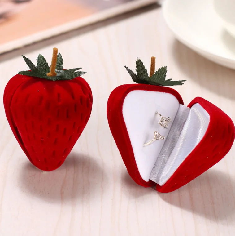 Multiple styles Velvet Gift Box Jewelry Ring Display Earrings Necklace Velvet Shell Rose Shape Jewel Proposal Wedding Box