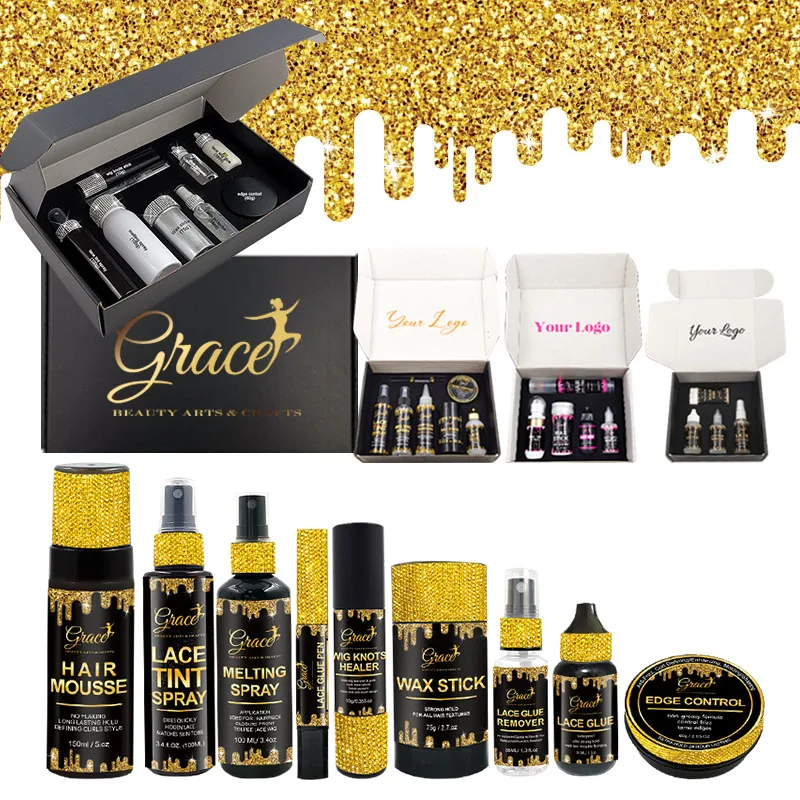 Customized Label Lace Glue Lace Melting Hair Glue Spray Wig Lace Tint Foam Mousse Vendor