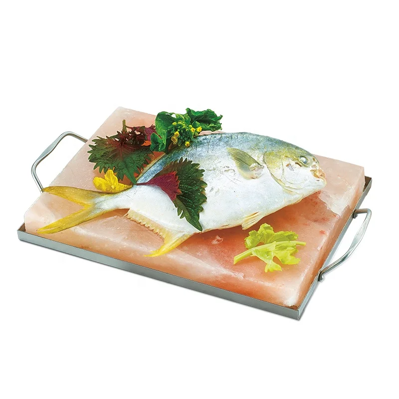 Hot sale Outdoor Kitchen Tool Barbecue Grilling Tool amping BBQ rock salt brick with holder