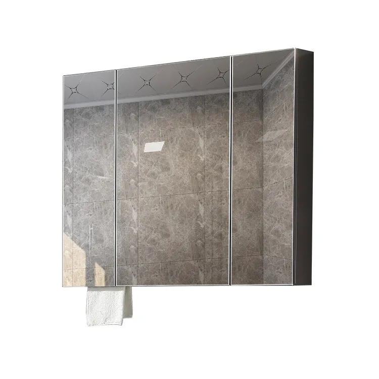 
Stainless Steel Bathroom Cabinet Wall Mount Mirror Cabinets Hotel Furniture 