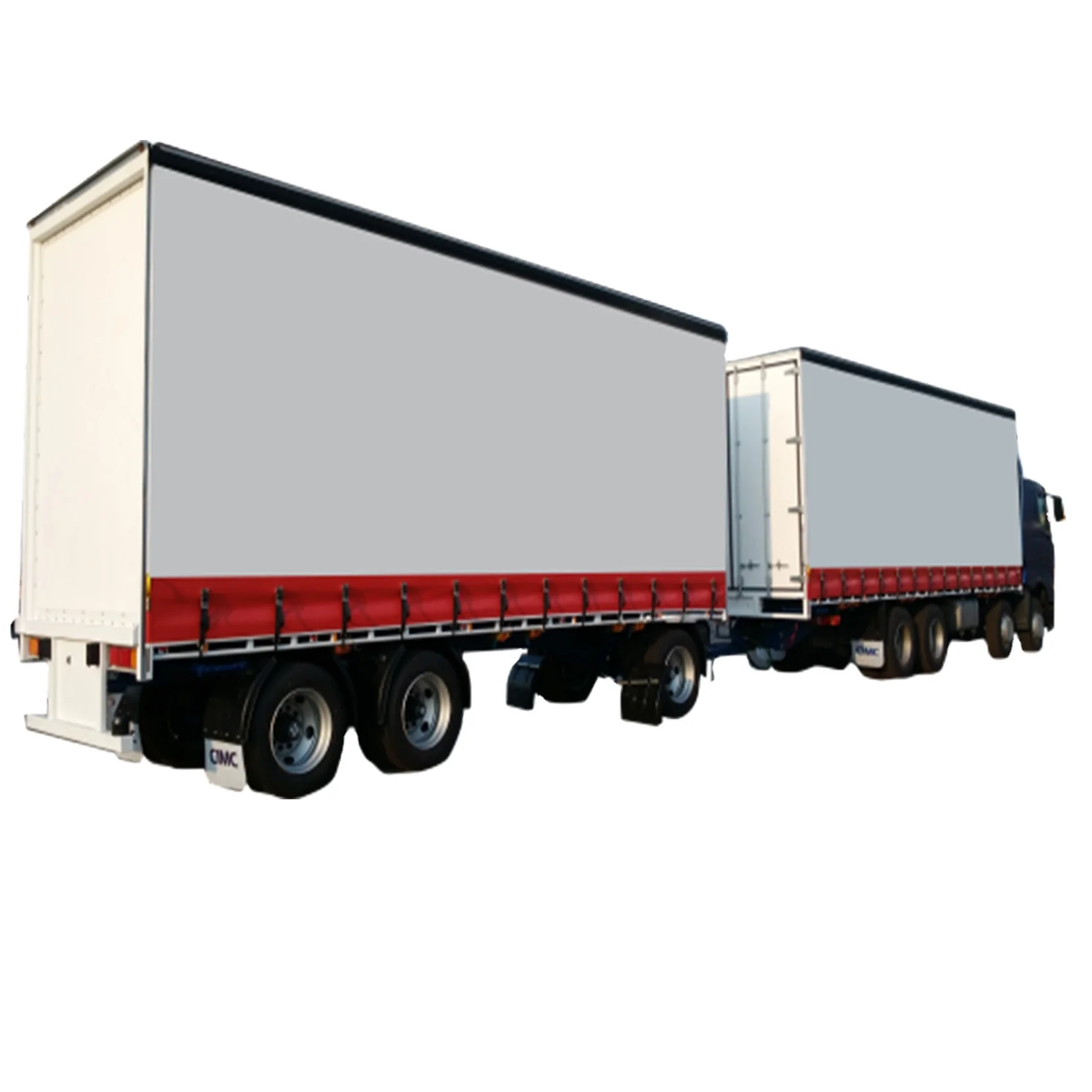 Train  B double  Semi Trailer  3 axle 40ft Curtainsider Trailer