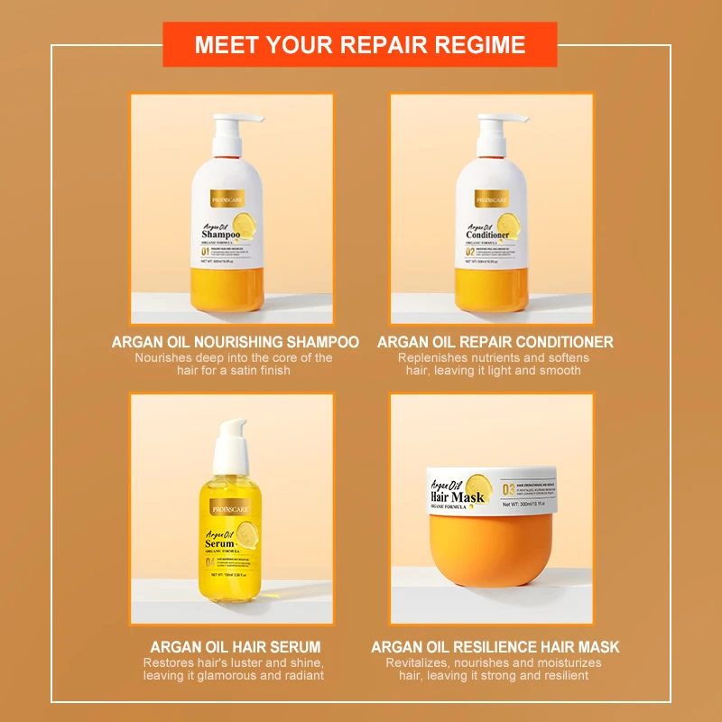 Private Label Sulfate Free Argan Oil Shampoo Wholesale Argan Oil Natural Hair Shampoo And Conditioner Set