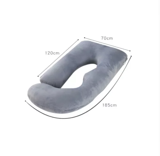Multifunctional Comfortable U Shaped Full Body Pregnancy Maternity Pillow with Velvet Cover Pink Space JIN Green Custom Kids OEM