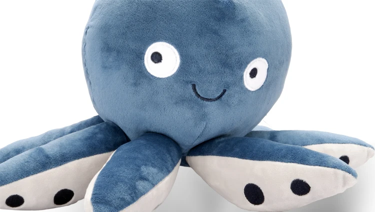 free sample new design bsci oekotex 3d custom stuffed sea animal reversible plush octopus funny