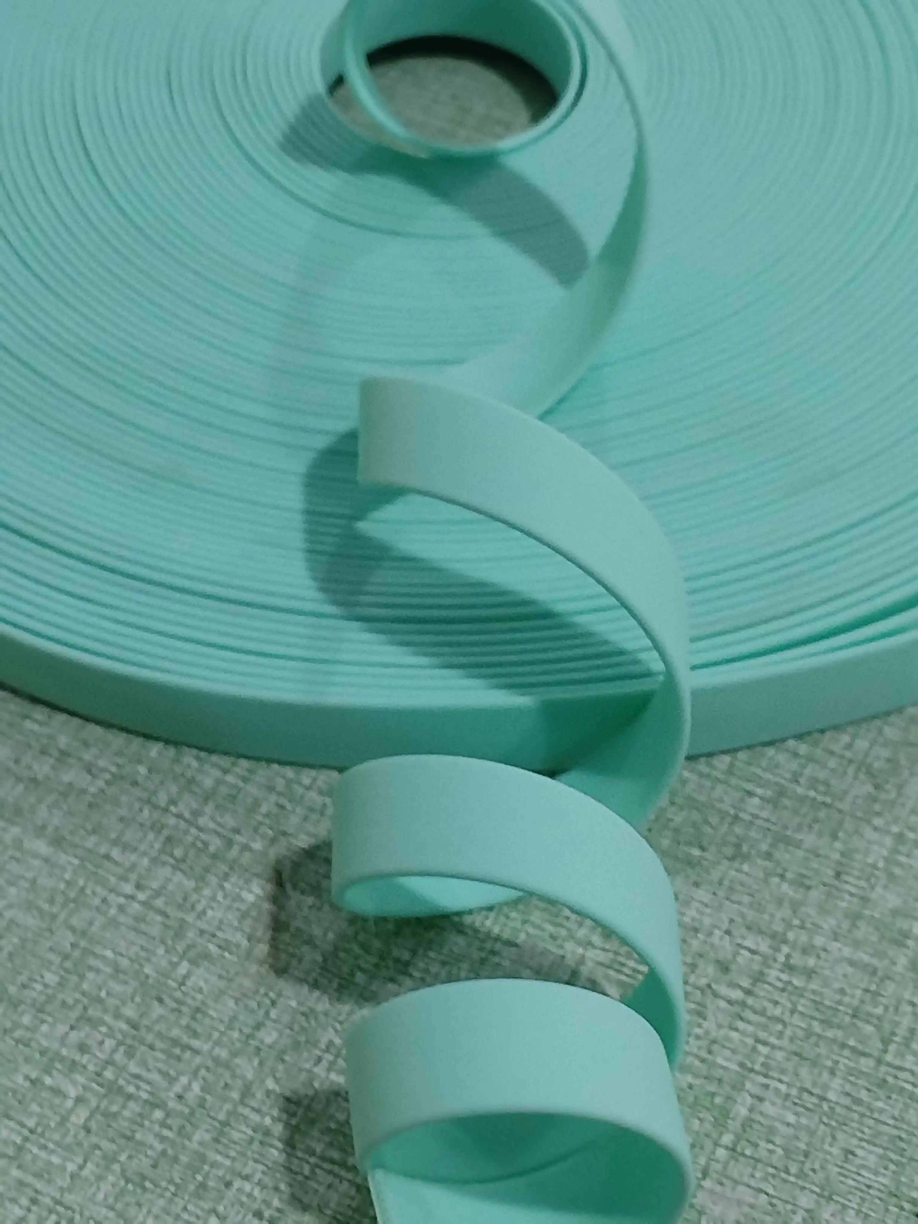 Custom 1cm 2.5cm-10cm Soft Knit Ribbon Elastic Webbing, Nylon Spandex Rubber Band Pvc Coated polyester Webbing for Clothing