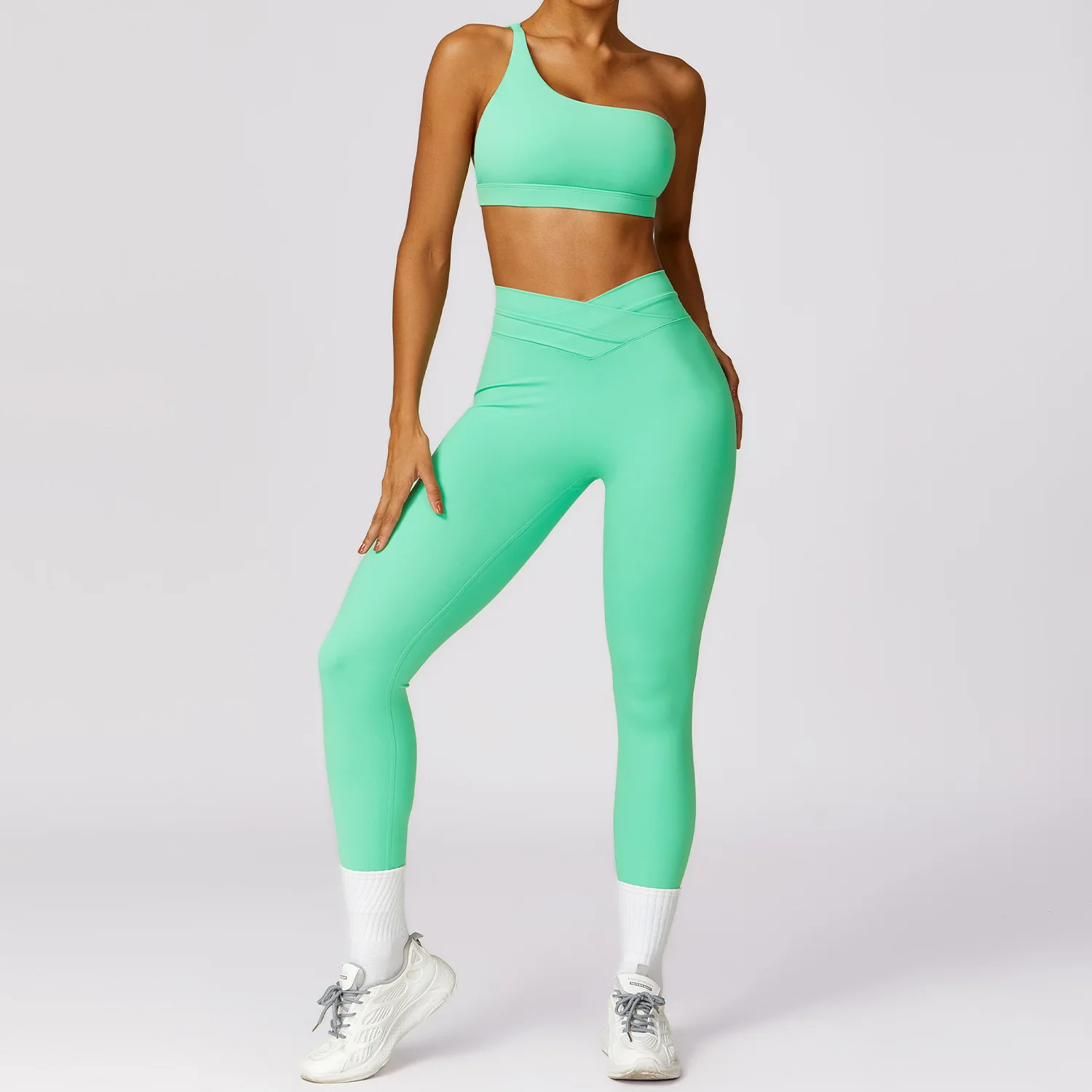 Bashasports Spring New Fast Dry Beauty Back Yoga Set Long Sleeve Fitness Wear Running Tight Sports Set Women