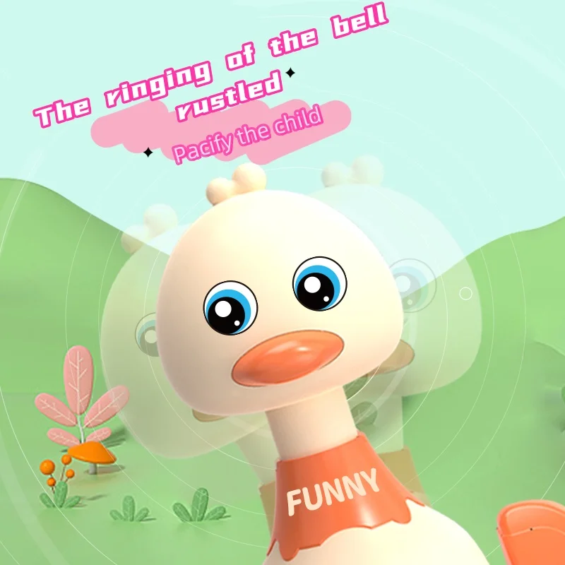 New Design Press And Swing Tumbler Inertia Yellow Duck Early Education Puzzle Toy For Children