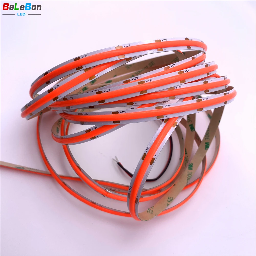 DC5V DC12V red green blue color 480leds/m dotless IP20 IP65 IP67 IP68 dotless COB led strip decorating cob strip lights