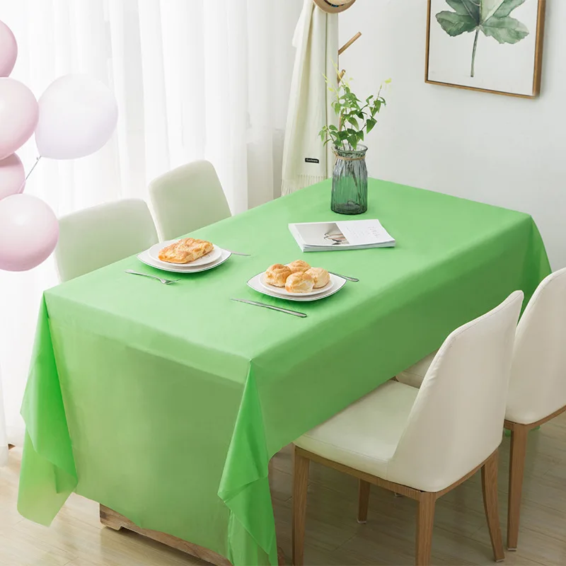 Plastic disposable  table covers  water and oil proof, Biodegradable table cloths for party events