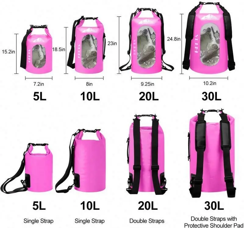 Great Factory Supply 25L Outdoor Waterproof Sport TPU Polyester/Nylon Fabric ultra Dry Bag Backpack Waterproof Dry Bag