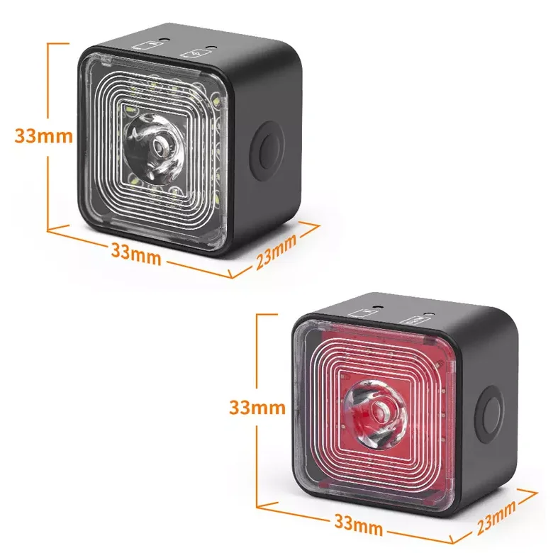 new mini smart IP66 waterproof bike tail light usb rechargeable led bicycle front light with 5 lighting modes