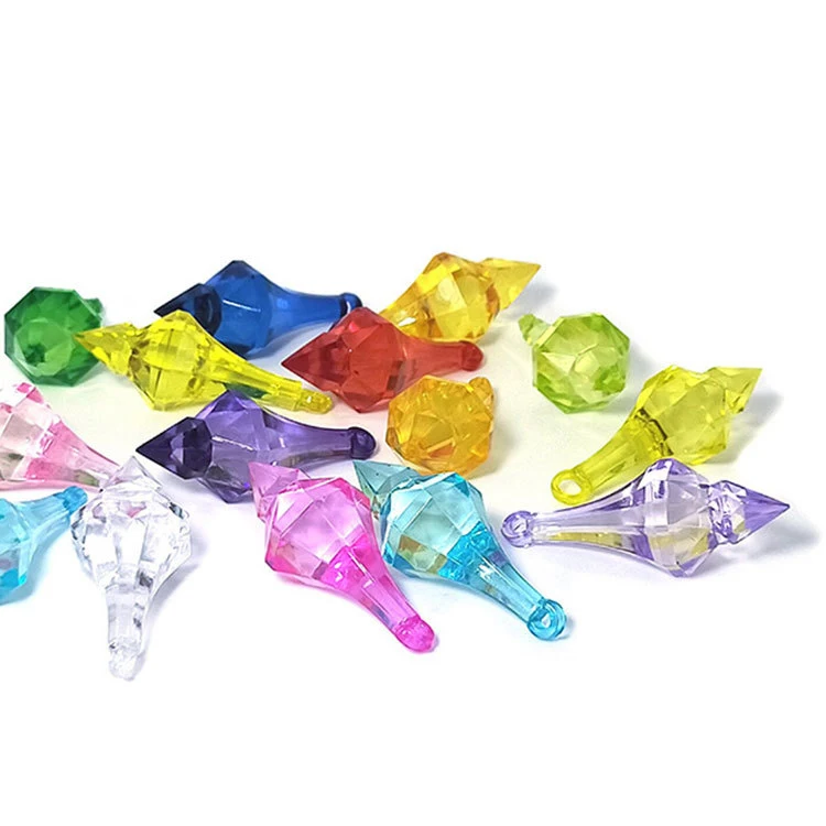 DIY Wedding decoration plastic drop tip pendant diamond material transparent acrylic stone beads for dress