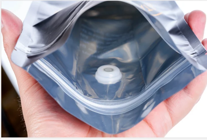 Custom Printed Flat Bottom Resealable Ziplock Top Coffee Bags With Valve Wholesale Packaging Bag