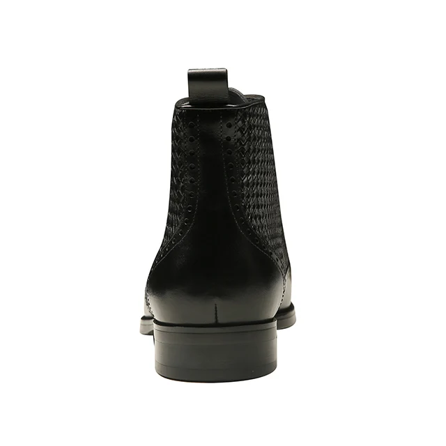 Unisex ankle boot formal working real leather casual dress boots for men