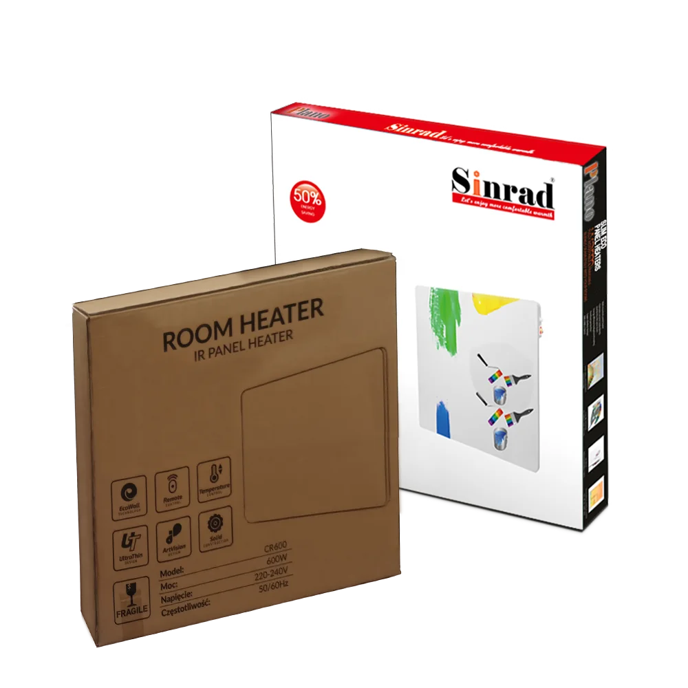 Paintable white customized color slim Wi-Fi digital adjustable thermostat P40 400 W gentle wall convector ceramic panel heaters