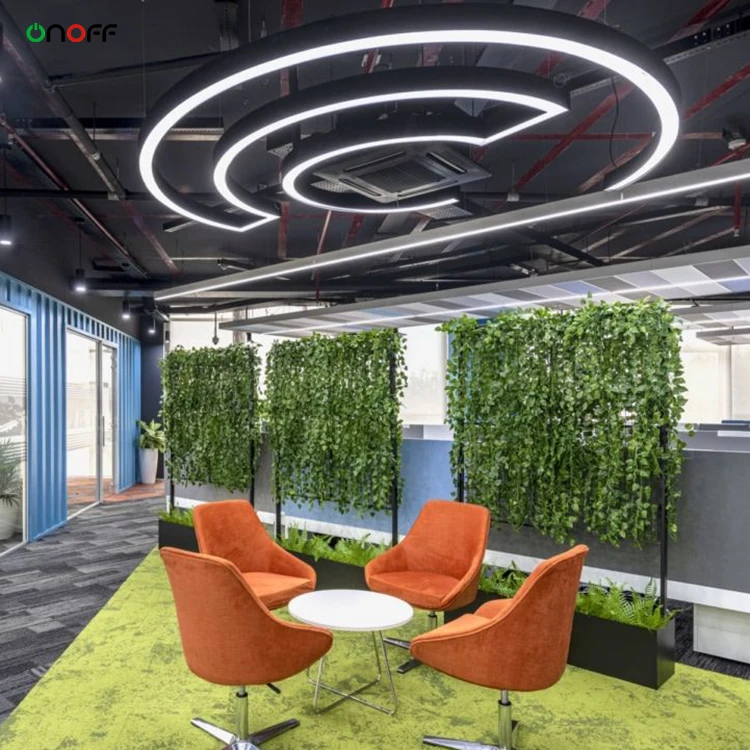 Bespoke aluminum housing LED pendant light customized shape led profile linear light