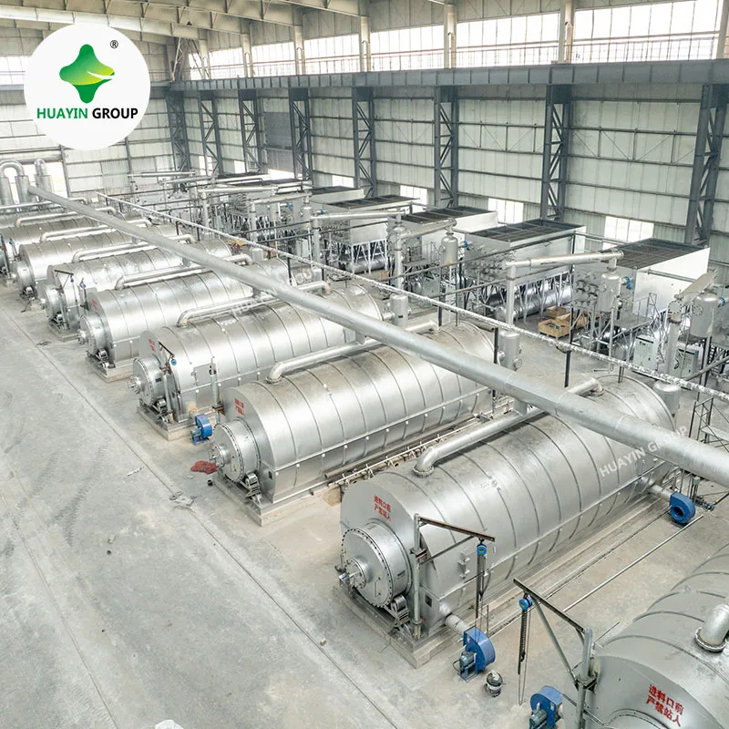 Huayin pyrolysis machine 50tpd tire recycling to fuel oil tyre pyrolysis plant price