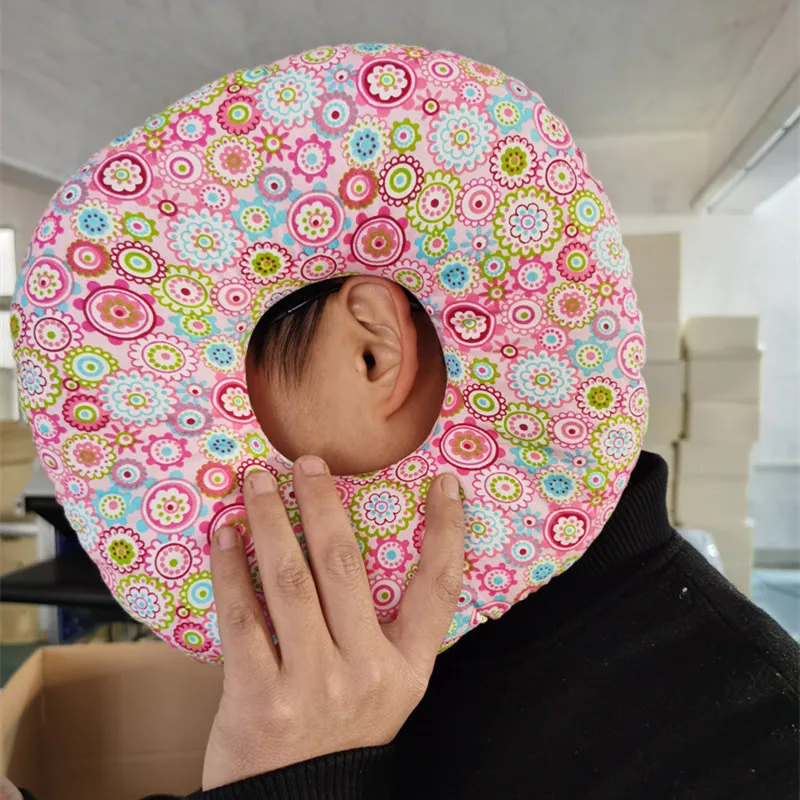 Side Sleeper Donut Pillow Inflammation Pain Relief Ear Piercing Pillow with Ear Hole