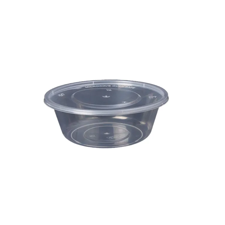 
Multiple Specifications Capacity Disposable Plastic Round Food Containers Takeaway Packaging 