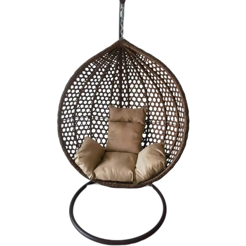 Outdoor Furniture Patio Swings Hanging Egg Swing cocoons Chair with Metal Stand Indoor Wicker Rattan Garden hanging chair