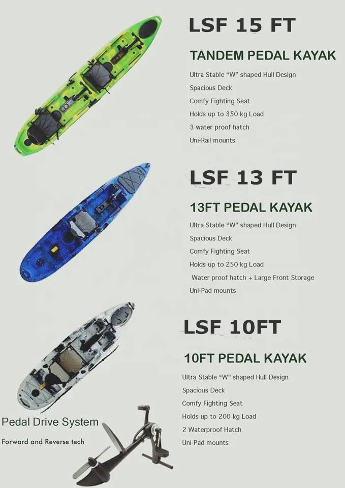 
Pedal tandem kayak sit on top kayak fishing boats 