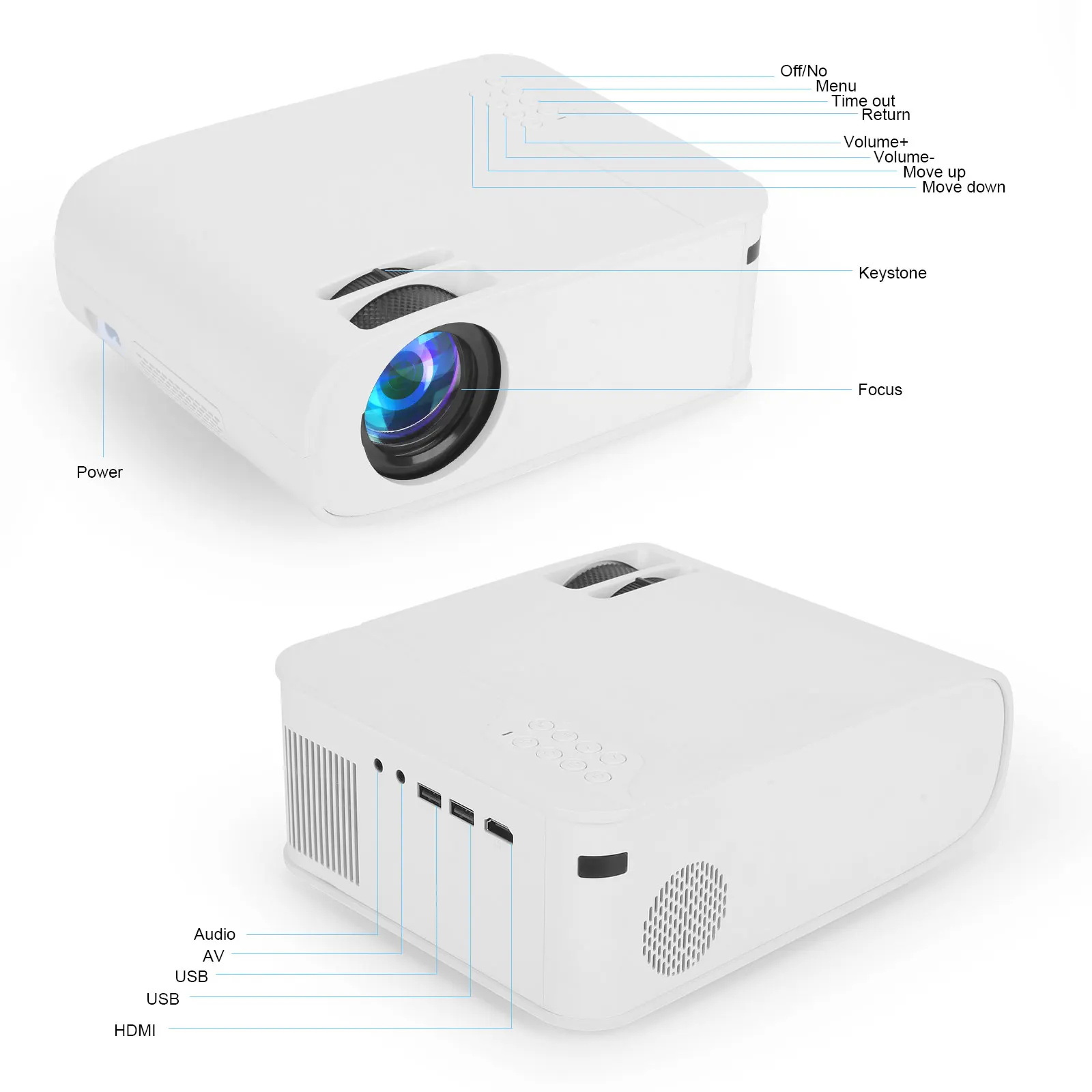  [Новый дизайн 6500 люмен мини 1080p проектор] Заводской OEM ODM Портативный Родной 1080P Full HD светодиодный ЖК-проектор для домашнего