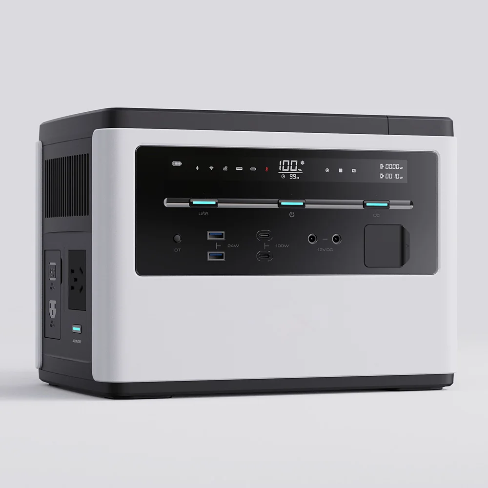 Powerful Outdoor Camping Solar Generator Charging Type-C Input 1500w Lifepo4 Lithium Battery Portable Jump Starter Power Station